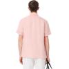 imageLacoste Mens Short Sleeve Regular Fit Linen Button Down Shirt with Front PocketFlamingo