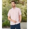 imageLacoste Mens Short Sleeve Regular Fit Linen Button Down Shirt with Front PocketFlamingo