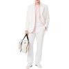 imageLacoste Mens Short Sleeve Regular Fit Linen Button Down Shirt with Front PocketFlamingo