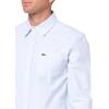 imageLacoste Mens Striped Oxford Cotton Shirt with PocketOverviewWhite
