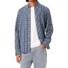 imageLacoste Mens Checked Poplin ShirtNavy Blue  Multico