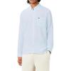 imageLacoste Mens Contemporary Collections Long Sleeve Regular Fit Linen Button Down Shirt with Front PocketRill