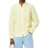 imageLacoste Mens Regular Fit Linen ShirtYellow  White