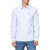 imageLacoste Mens Striped Oxford Cotton Shirt with PocketOverviewWhite