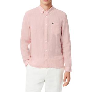 imageLacoste Mens Regular Fit Linen ShirtFlamingo