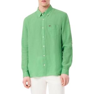 imageLacoste Mens Regular Fit Linen ShirtLiamone