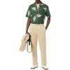 imageLacoste Mens Short Sleeve Rene Graphic Woven ShirtGreen