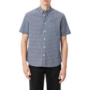 imageLacoste Mens Regular Fit Short Sleeved ShirtNavy Blue  Multico