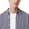 imageLacoste Mens Regular Fit Checked ShirtWhite  Navy Blue