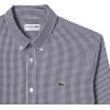 imageLacoste Mens Regular Fit Checked ShirtWhite  Navy Blue