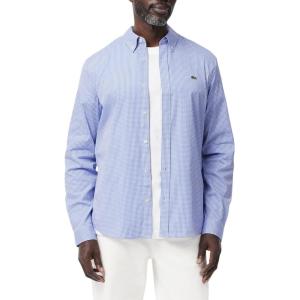 imageLacoste Mens Regular Fit Checked ShirtWhite  Overview