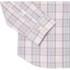 imageLacoste Mens Check Print Stretch ShirtWhite  Flamingo   Red