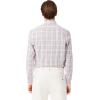 imageLacoste Mens Check Print Stretch ShirtWhite  Flamingo   Red