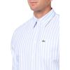 imageLacoste Mens Regular Fit Striped Oxford Cotton ShirtOverview  White