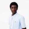 imageLacoste Mens Short Sleeved Regular Fit Gingham Print ShirtWhiteOverview