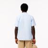 imageLacoste Mens Short Sleeved Regular Fit Gingham Print ShirtWhiteOverview