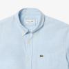 imageLacoste Mens Short Sleeved Regular Fit Gingham Print ShirtWhiteOverview
