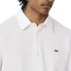 imageLacoste Mens Slim Fit Long Sleeve Woven ShirtWhite