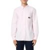 imageLacoste Mens Long Sleeve Croc Signature Woven ShirtFlamingo Pink  White