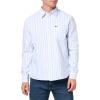 imageLacoste Mens Regular Fit Striped Oxford Cotton ShirtOverview  White