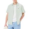 imageLacoste Mens Short Sleeved Oxford Cotton ShirtWhite  Liamone
