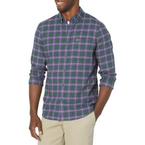 imageLacoste Mens Long Sleeve Checkered Woven ShirtJardinNevaviennois