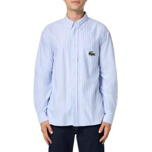 imageLacoste Mens Long Sleeve Croc Signature Woven ShirtOverview  White