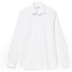 imageLacoste Mens Slim Fit French Collar Stretch ShirtWhite