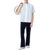 imageLacoste Mens Short Sleeve Regular Fit Linen Button Down Shirt with Front PocketRill