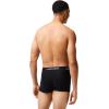 imageLacoste Mens Cotton Stretch Essentials Trunks 5PackBlack With Black Waistbands New