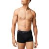 imageLacoste Mens Cotton Stretch Essentials Trunks 5PackBlack With Black Waistbands New