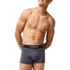 imageLacoste Mens Cotton Stretch Essentials Trunks 5PackShadow Grey New