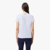 imageLacoste Womens Crew Neck Short Sleeve Regular Fit Graphic TShirtBlueWhite