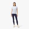 imageLacoste Womens Crew Neck Short Sleeve Regular Fit Graphic TShirtBlueWhite