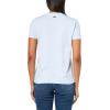 imageLacoste Womens Crew Neck Short Sleeve Regular Fit Graphic TShirtBlueWhite