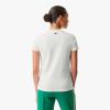 imageLacoste Womens Crew Neck Short Sleeve Regular Fit Graphic TShirtCreamBordeaux