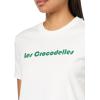 imageLacoste Womens Crew Neck Short Sleeve Regular Fit Graphic TShirtCreamBordeaux