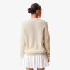 imageLacoste Womens Crewneck Cashmere Pullover SweaterFlour