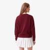 imageLacoste x Bandier Womens Contrast Crocodile SweaterBordeauxLight Pink