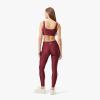imageLacoste x Bandier Womens Monogram Print LeggingsBordeaux