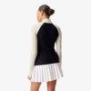 imageLacoste x Bandier Womens Pro Fleece QuarterZip TopBlackCream