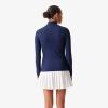 imageLacoste x Bandier Womens Pro Fleece QuarterZip TopNavy BlueNavy Blue