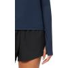 imageLacoste x Bandier Womens Pro Fleece QuarterZip TopNavy BlueNavy Blue