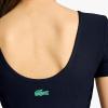 imageLacoste x Bandier Womens Rib Short Sleeve Bra TopBlack