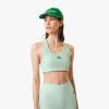 imageLacoste x Bandier Womens Ribbed Sports BraGreen