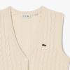 imageLacoste x Bandier Womens Sleeveless Cashmere CardiganCream