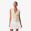 imageLacoste x Bandier Womens Sleeveless Cashmere CardiganCream