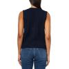 imageLacoste x Bandier Womens Sleeveless Cashmere CardiganNavy Blue