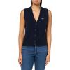 imageLacoste x Bandier Womens Sleeveless Cashmere CardiganNavy Blue
