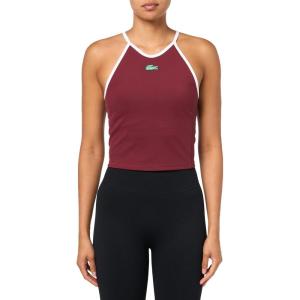 imageLacoste Womens Halter Tank TShirtBordeaux